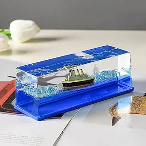 Cruise Titanic Ship Model Home Decoration (Water Blue)